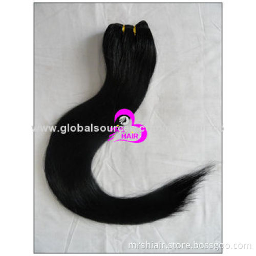 100% High-quality Human Virgin Straight Hair Weaves, 18-inch Length